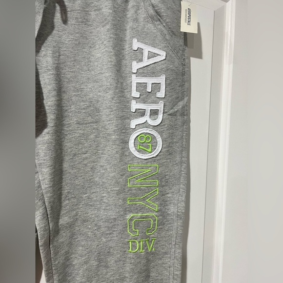 NEW NWT Heather gray grey Aeropostale jogger sweats Sz L large - Picture 2 of 8